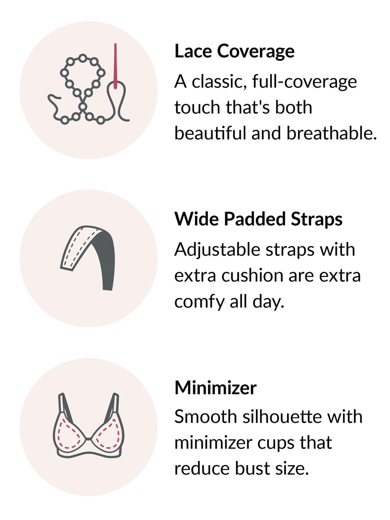 Image 6 of 6 of Glamorise Magiclift Non Wire Minimizer Bra - Blue