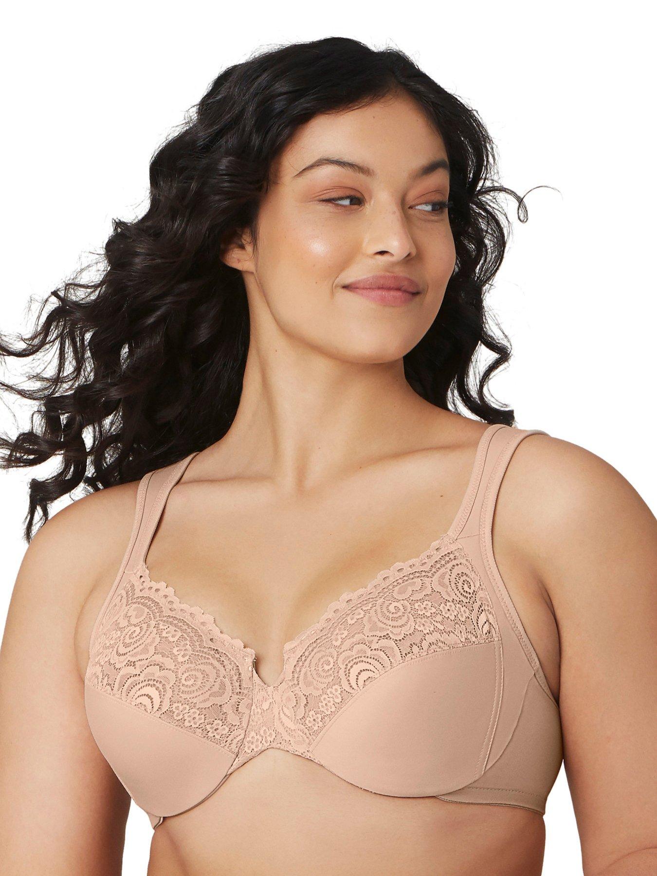 Glamorise Women's Full Figure Plus Size Wonderwire Front Close Bra