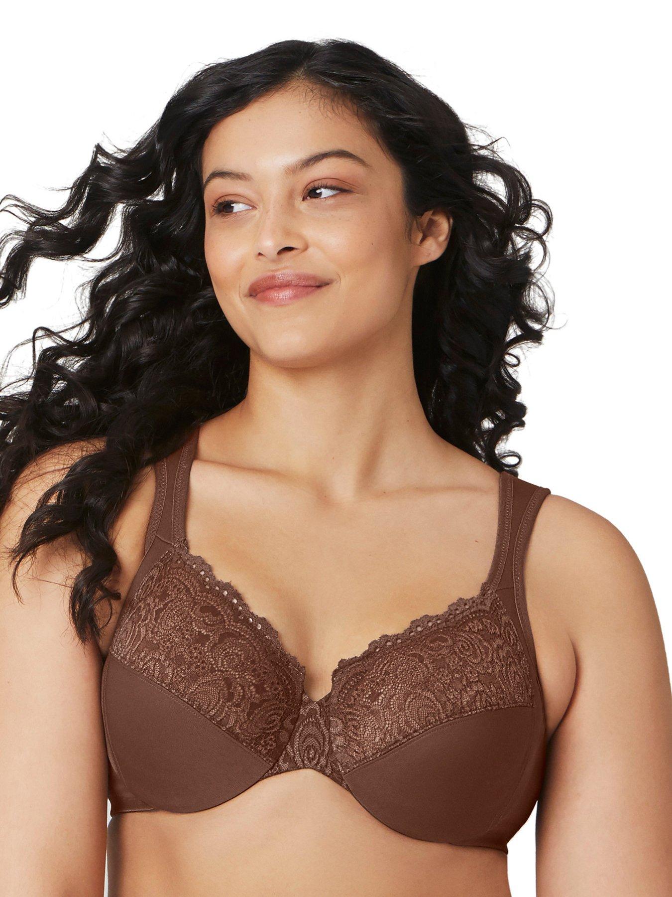 Glamorise Low Cut Wonderwire Lace Bra