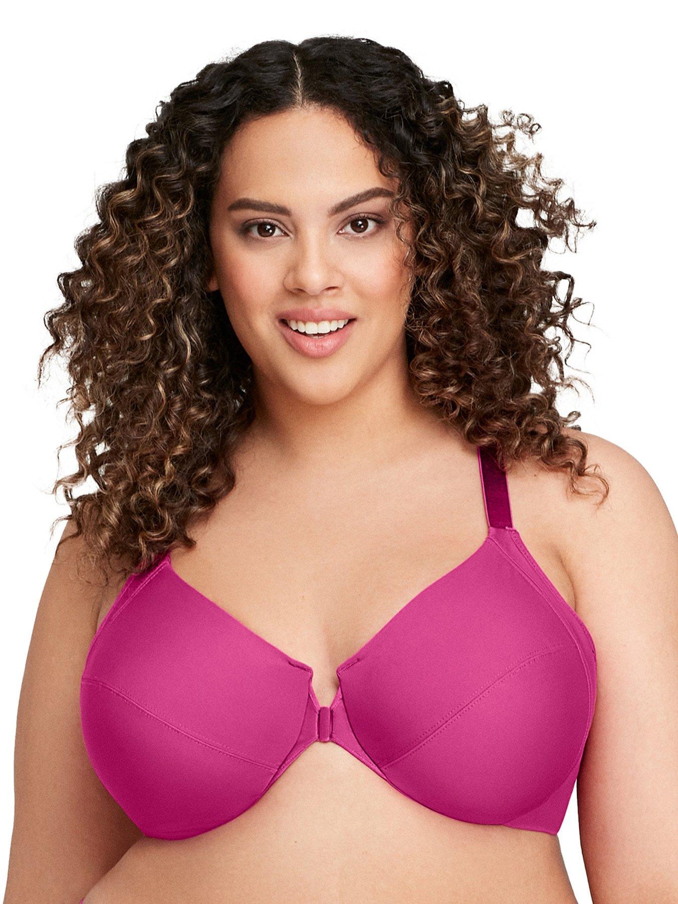 undefined Front Close Smoothing Underwire Bra - Berry