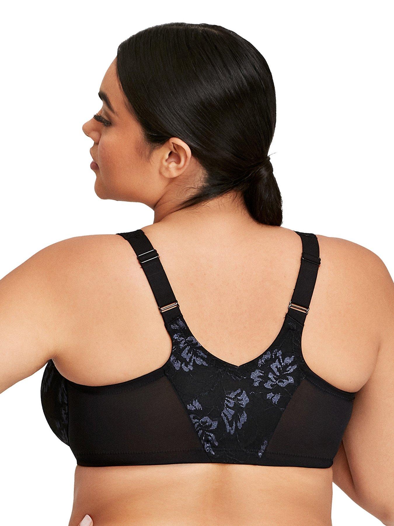 Image 2 of 4 of Glamorise Glamorise Wonderwire Front Close Stretch Lace Bra
