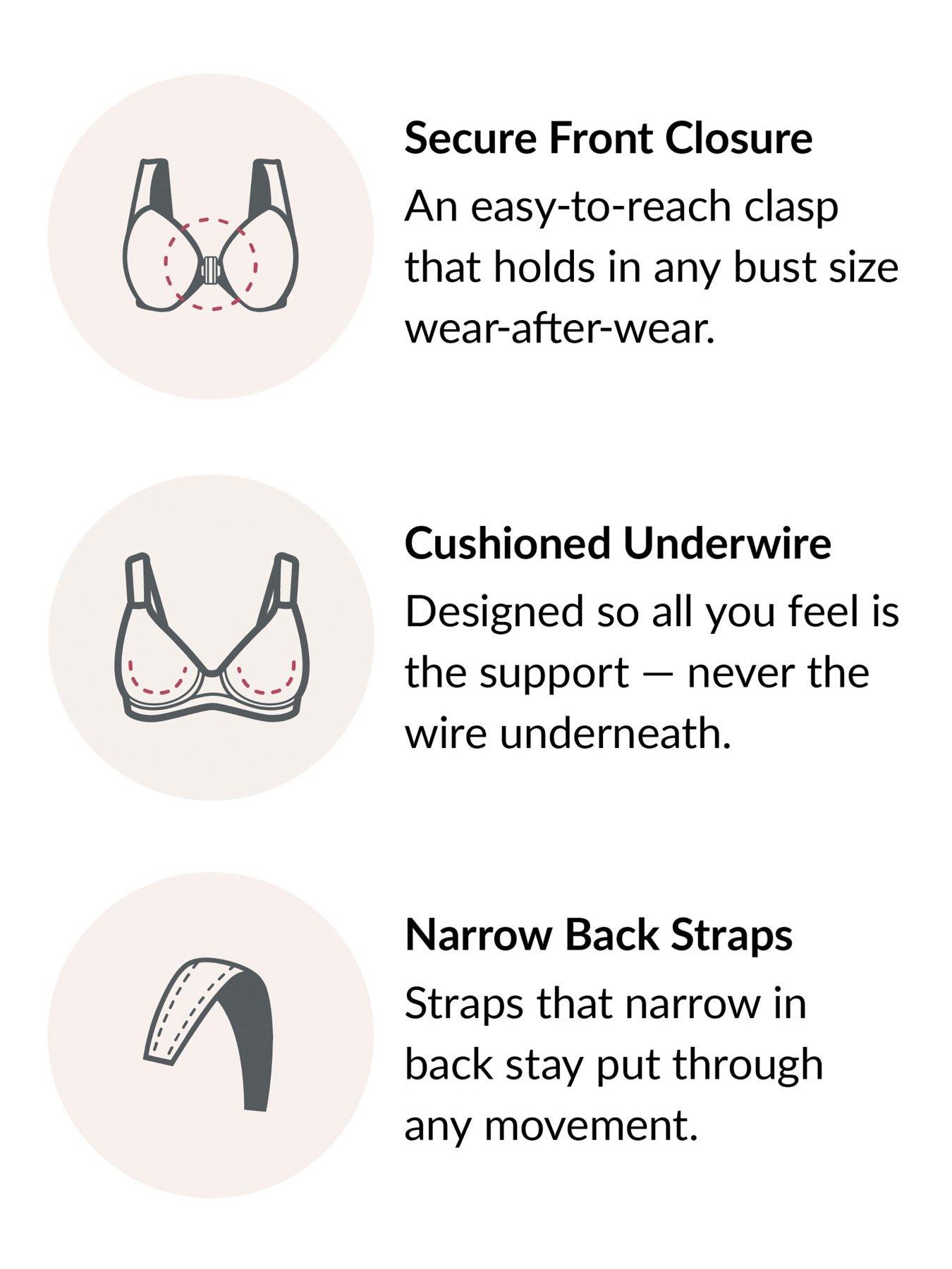 Image 4 of 4 of Glamorise Glamorise Wonderwire Front Close Stretch Lace Bra