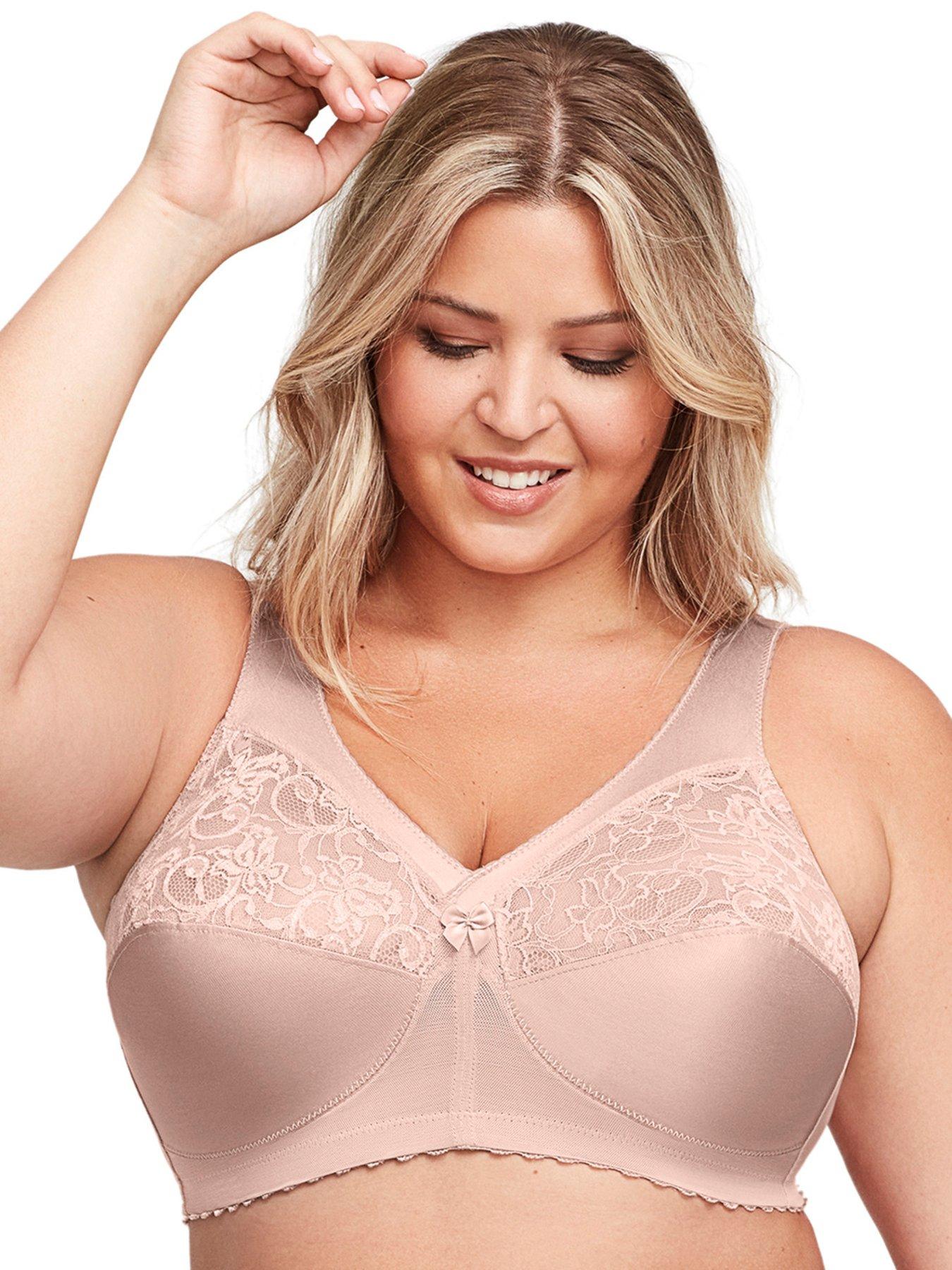 Image 1 of 6 of Glamorise Magiclift Non Wire Original Support Bra - Skin Cream