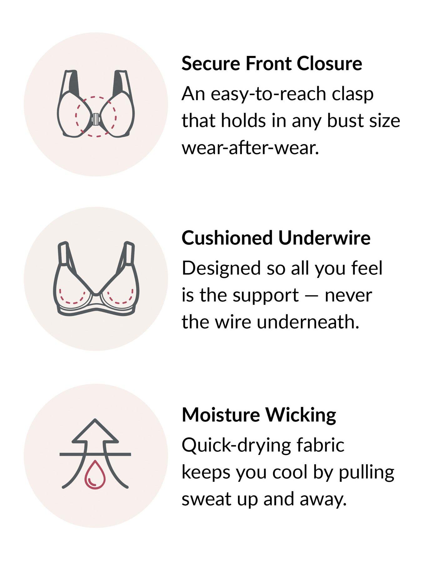 Image 5 of 5 of Glamorise Glamorise Wonderwire Lace Front Close Bra
