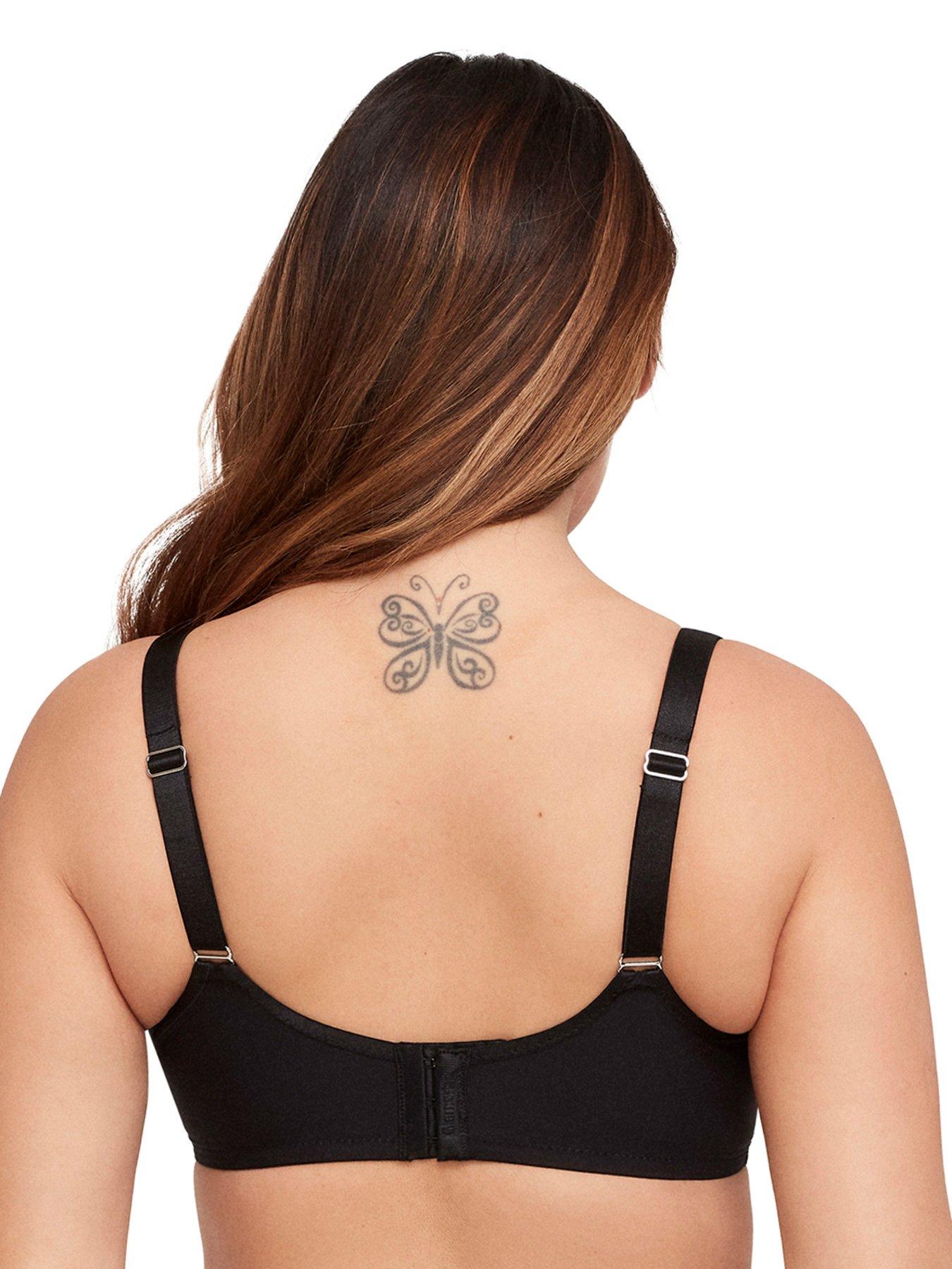 Image 2 of 6 of Glamorise Lace Comfort Wonderwire Bra - Black