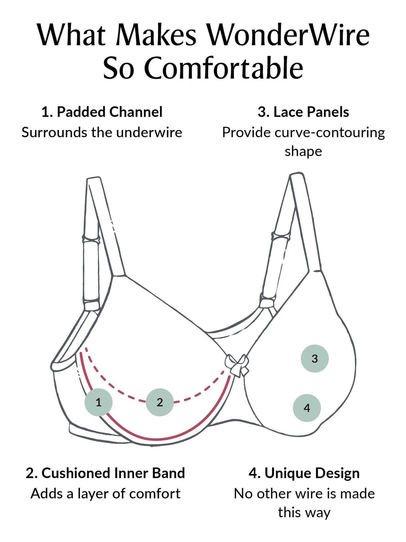 Image 5 of 6 of Glamorise Lace Comfort Wonderwire Bra - Black