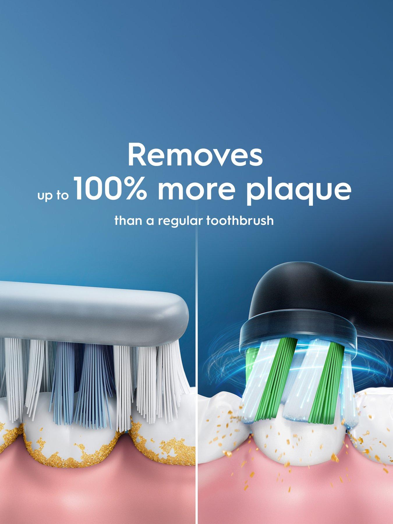 Image 3 of 6 of Oral-B Vitality Pro Black &amp; Lilac Electric Toothbrush Duo Pack