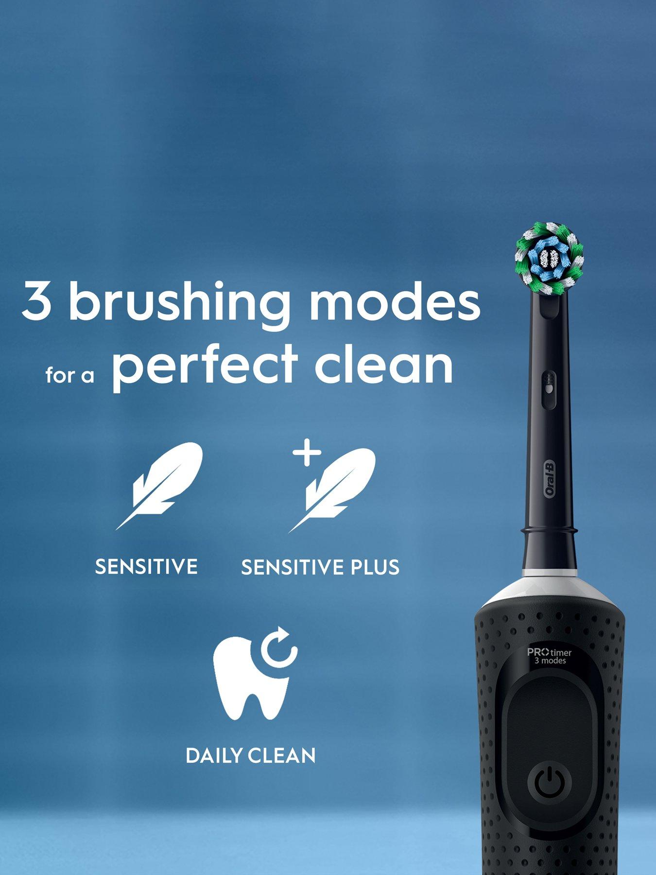 Image 5 of 6 of Oral-B Vitality Pro Black &amp; Lilac Electric Toothbrush Duo Pack
