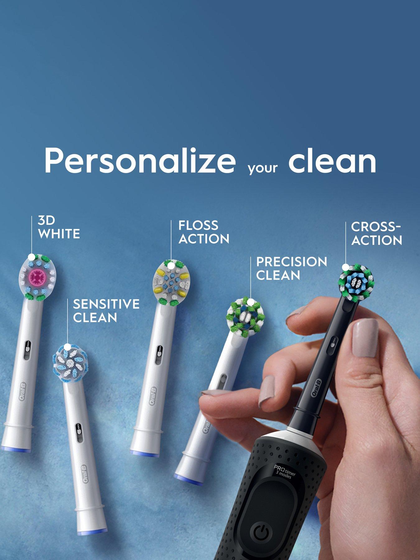 Image 6 of 6 of Oral-B Vitality Pro Black &amp; Lilac Electric Toothbrush Duo Pack