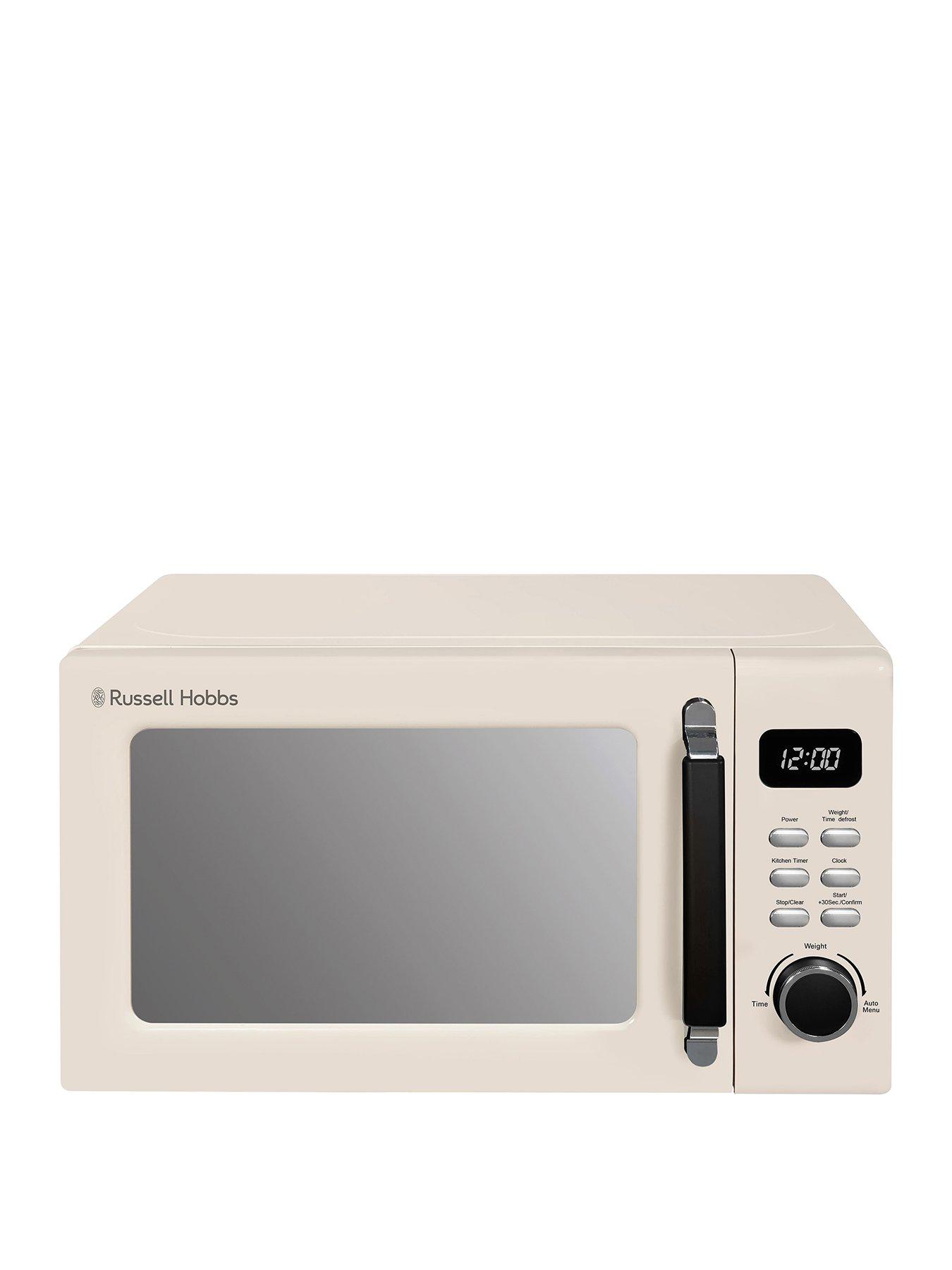 Russell Hobbs RHMD718C 17L Cream Retro Digital Microwave 