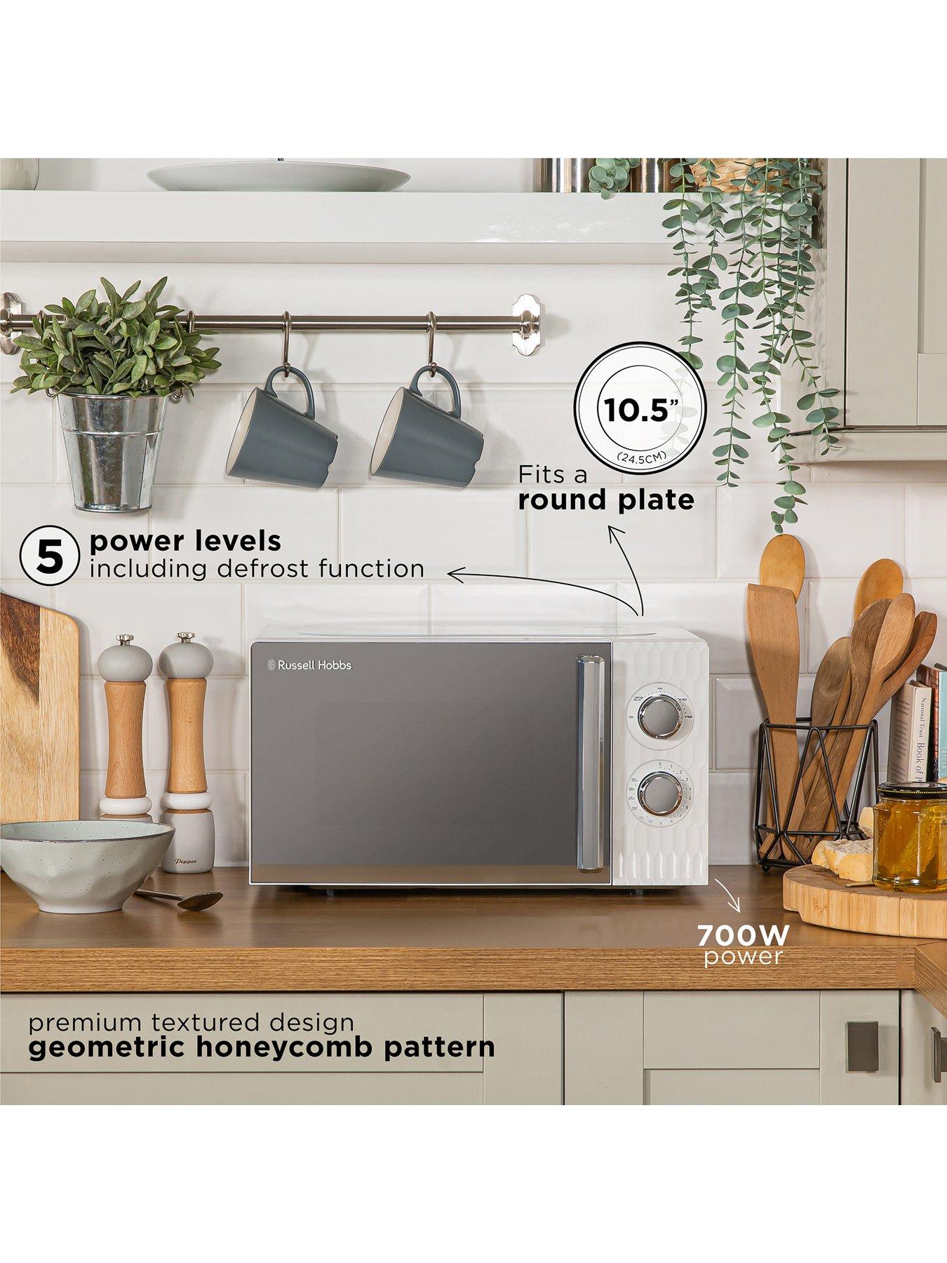 Image 2 of 6 of Russell Hobbs Russell Hobbs RHMM715 Honeycomb 17 Litre White Manual Microwave
