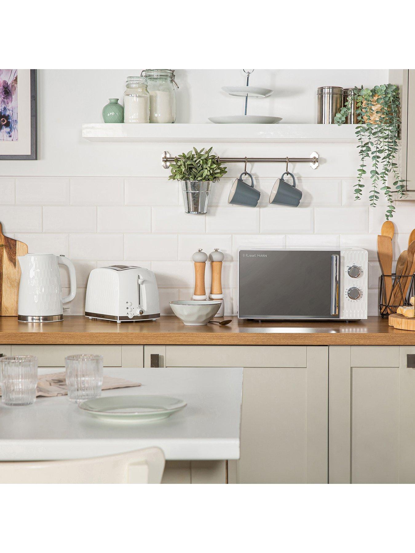 Image 4 of 6 of Russell Hobbs Russell Hobbs RHMM715 Honeycomb 17 Litre White Manual Microwave