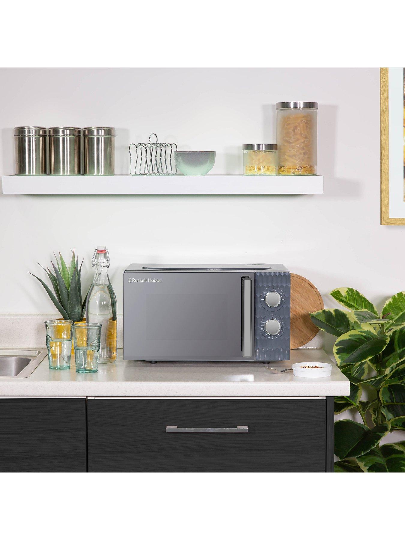 Image 4 of 7 of Russell Hobbs RHMM715G Honeycomb 17 Litre Grey Manual Microwave