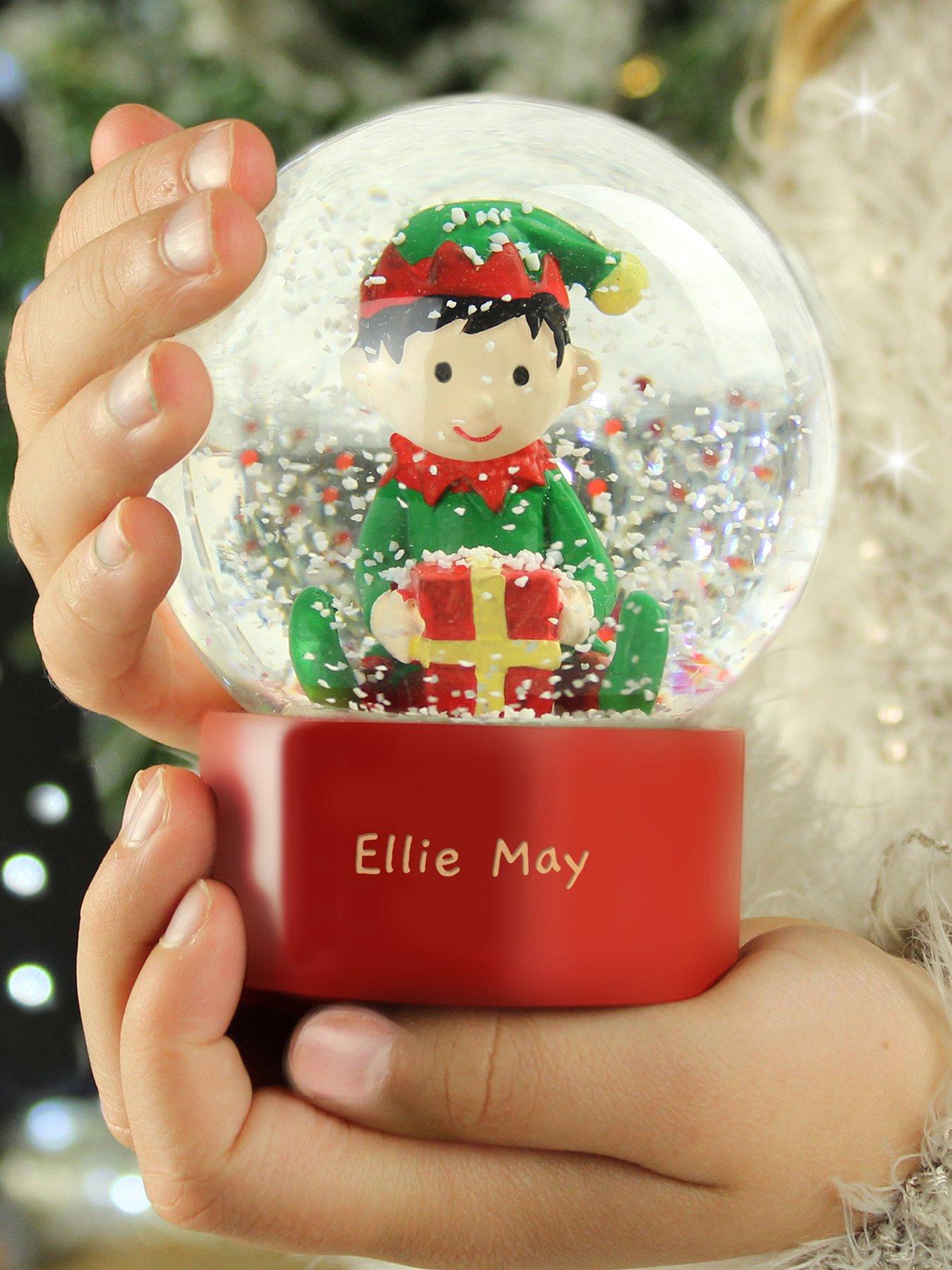 Image 2 of 3 of The Personalised Memento Company Elf Snow Globe