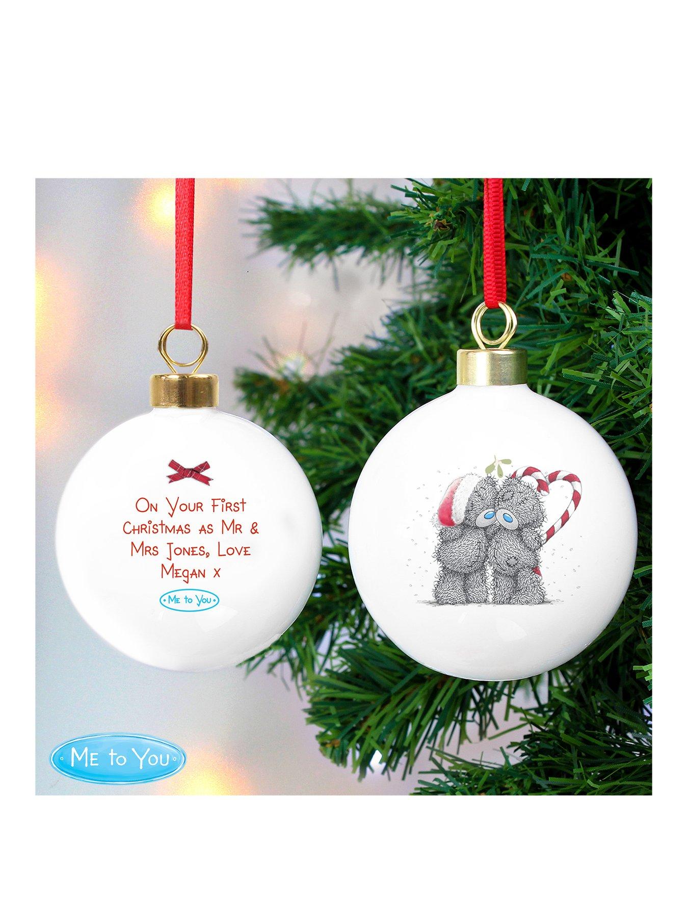 The Personalised Memento Company Me To You Couple Christmas Bauble