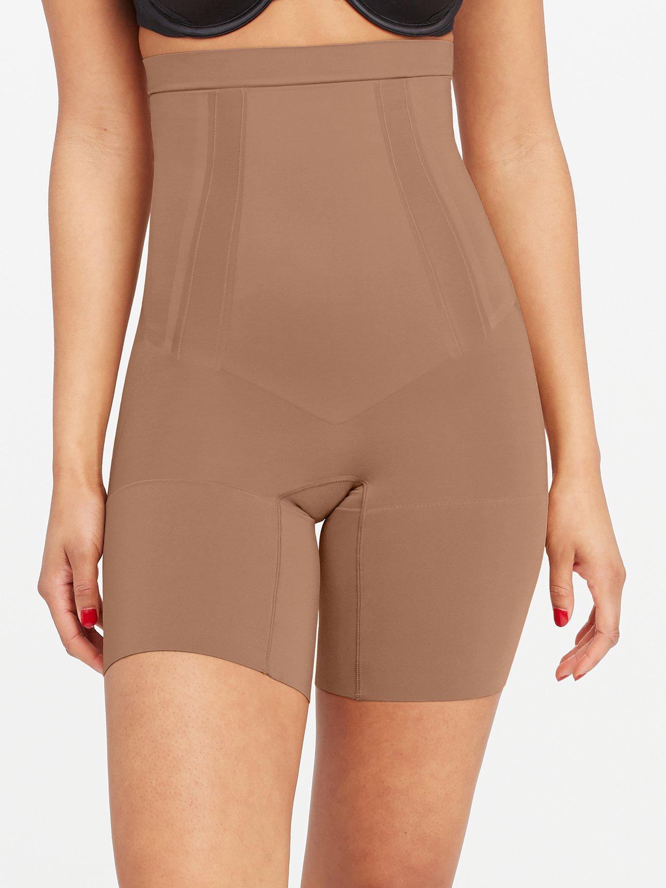 spanx firm control oncore high waisted mid thigh shorts