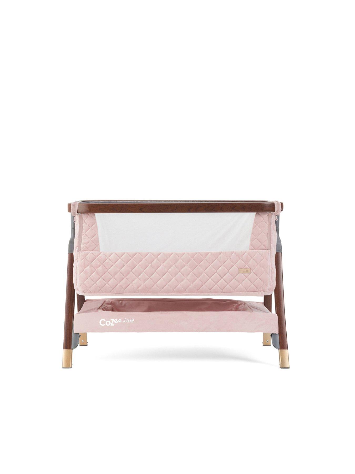Tutti Bambini CoZee Luxe Bedside Crib Walnut/Blush Very Ireland