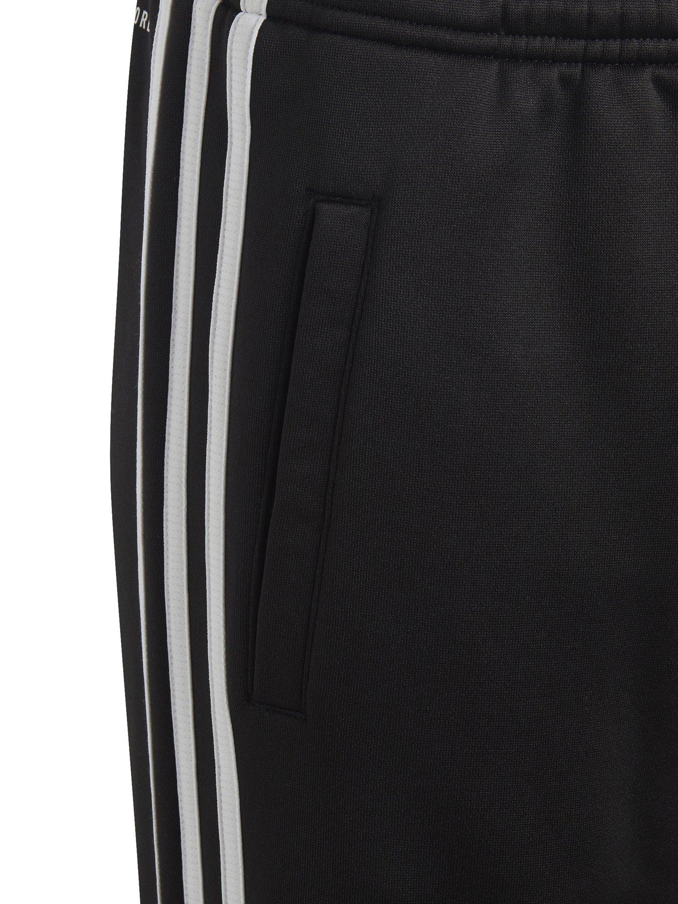 adidas-junior-train-essentials-3-stripe-pant-blackwhiteoutfit