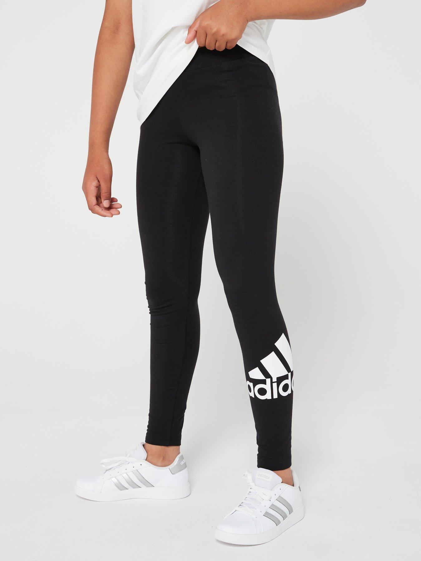undefined Junior Essentials Big Logo Leggings - Black/White