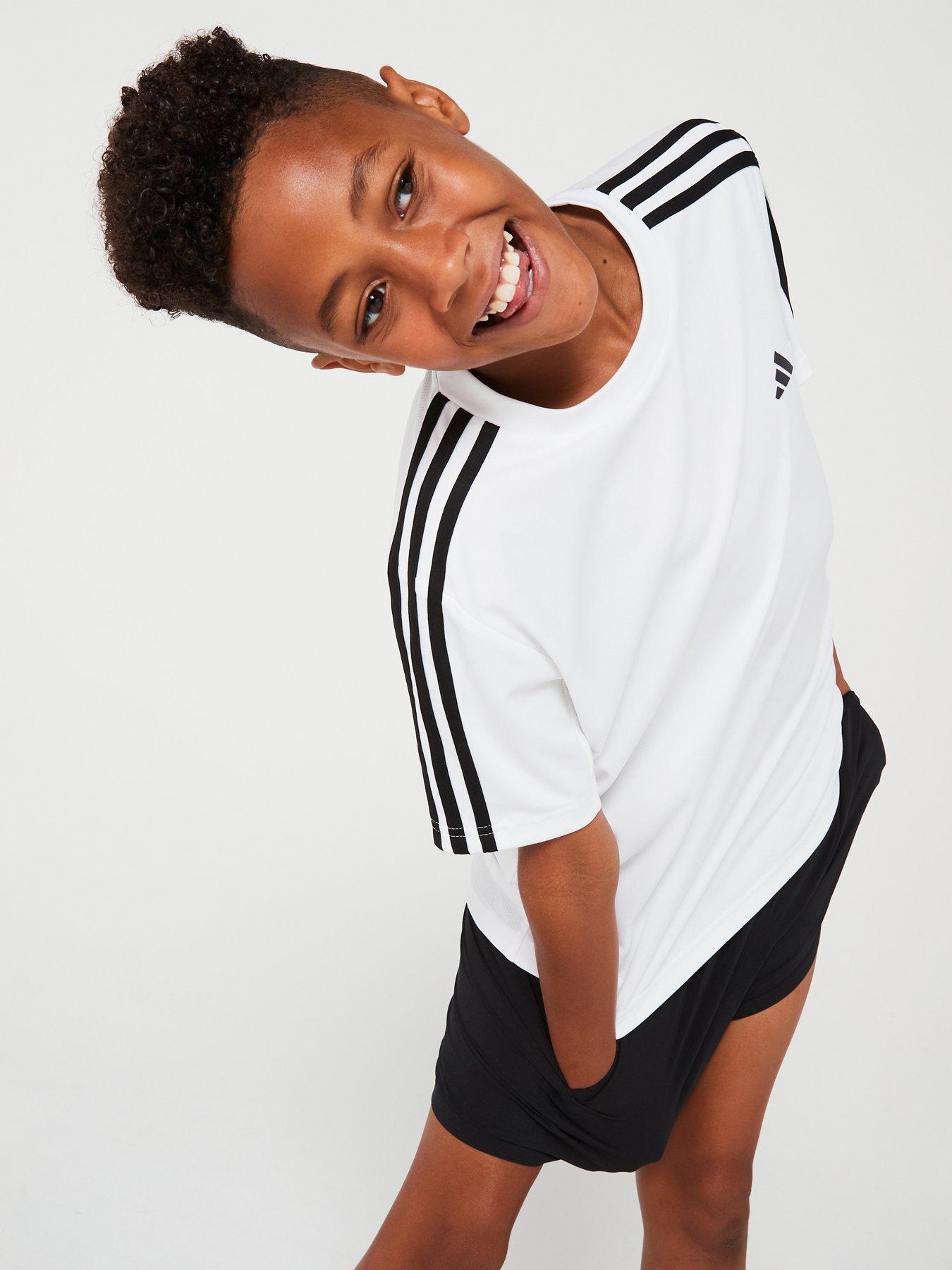 adidas-junior-train-essentials-3-stripe-tee-whiteblackdetail