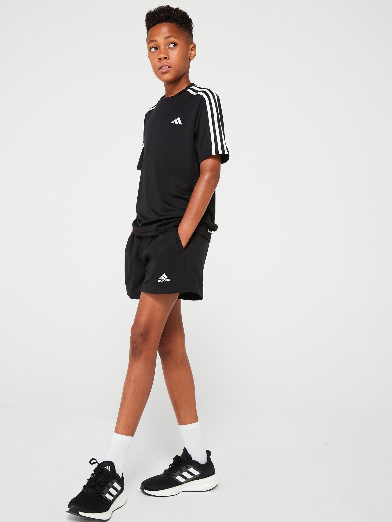 adidas-junior-train-essentials-3-stripe-tee-blackwhiteback