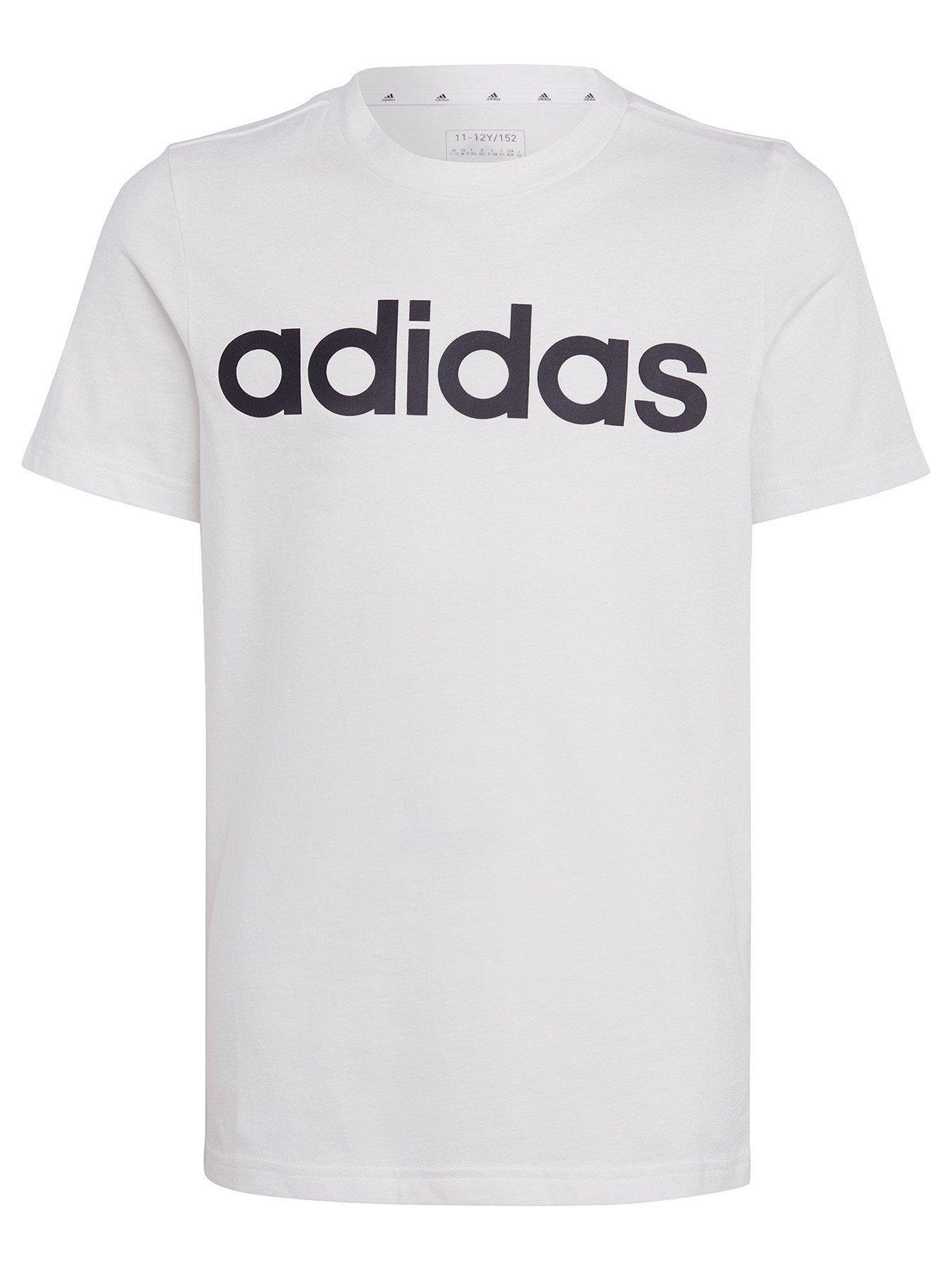 Image 1 of 4 of adidas Sportswear Junior Essentials Short Sleeve T-Shirt &nbsp;- White/Black