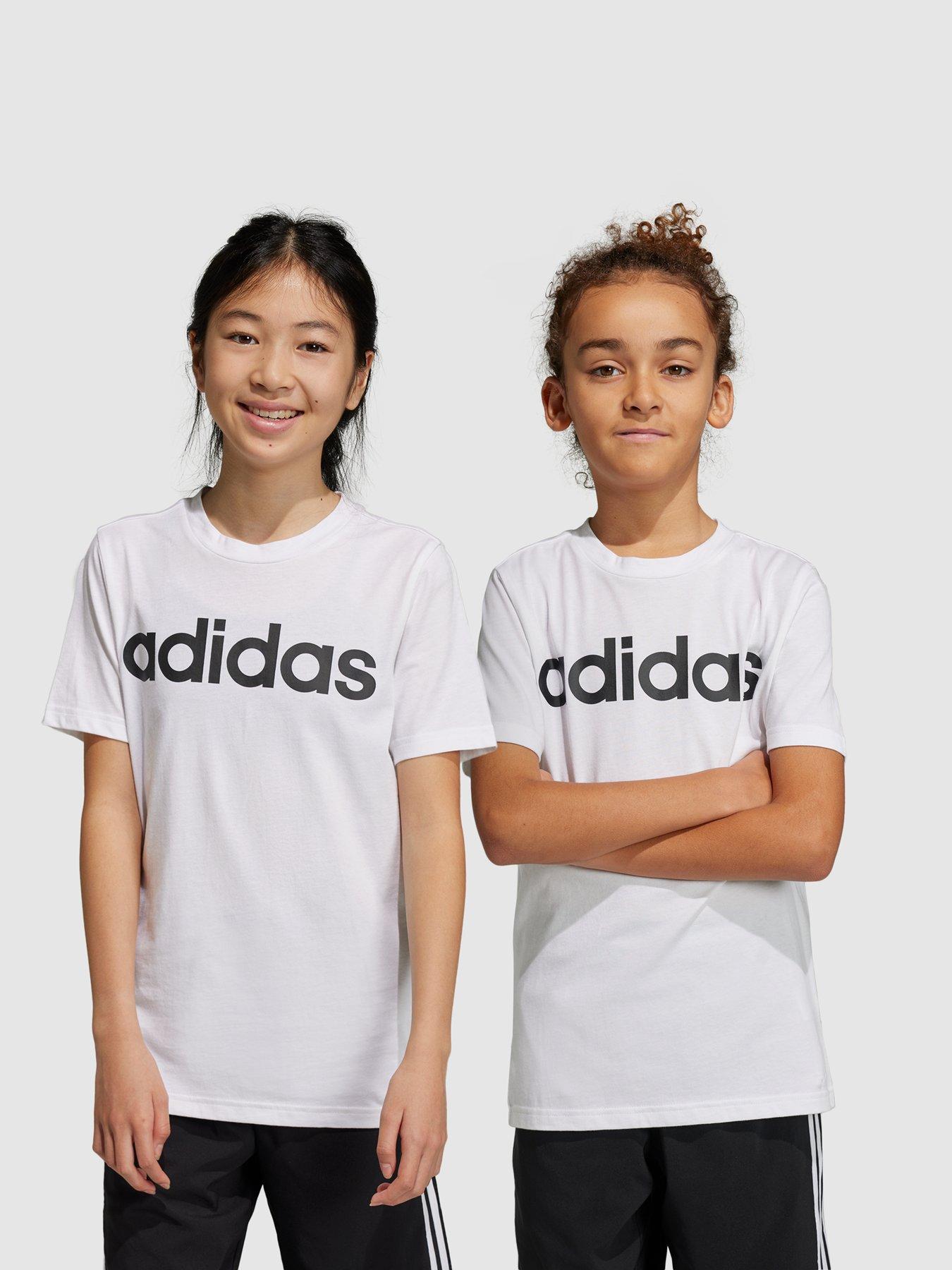 Image 2 of 4 of adidas Sportswear Junior Essentials Short Sleeve T-Shirt &nbsp;- White/Black