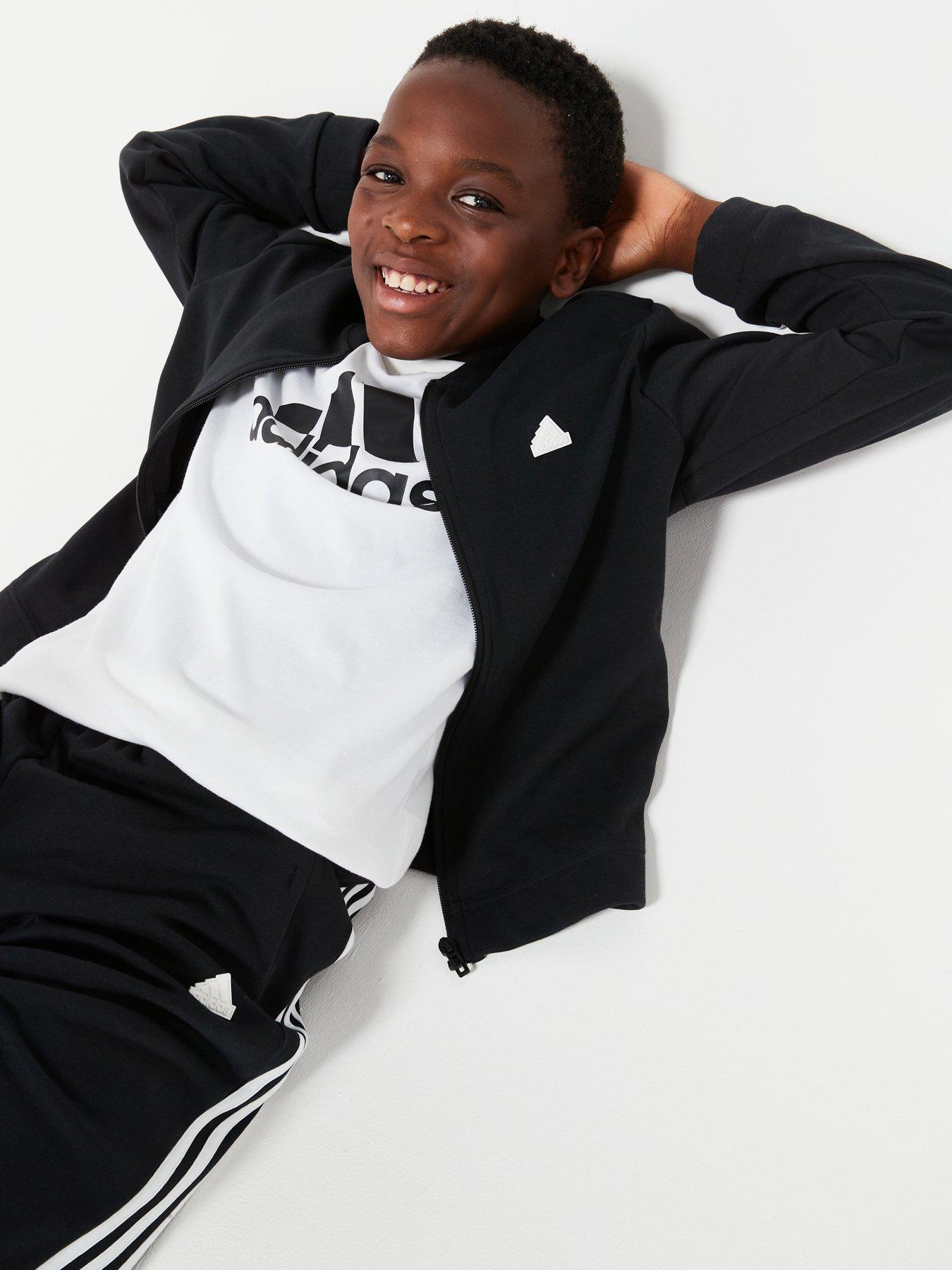 adidas-sportswear-junior-future-icons-tracksuit-blackwhiteoutfit