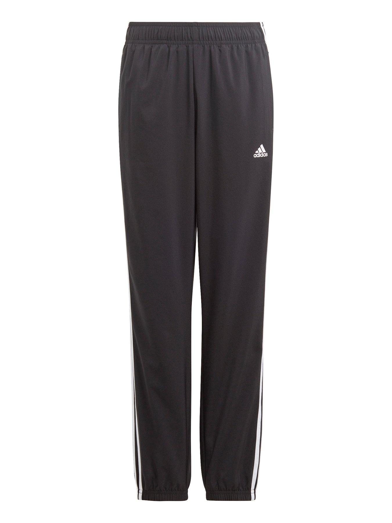 adidas-sportswear-junior-essentials-3-stripe-woven-pant-blackwhitedetail