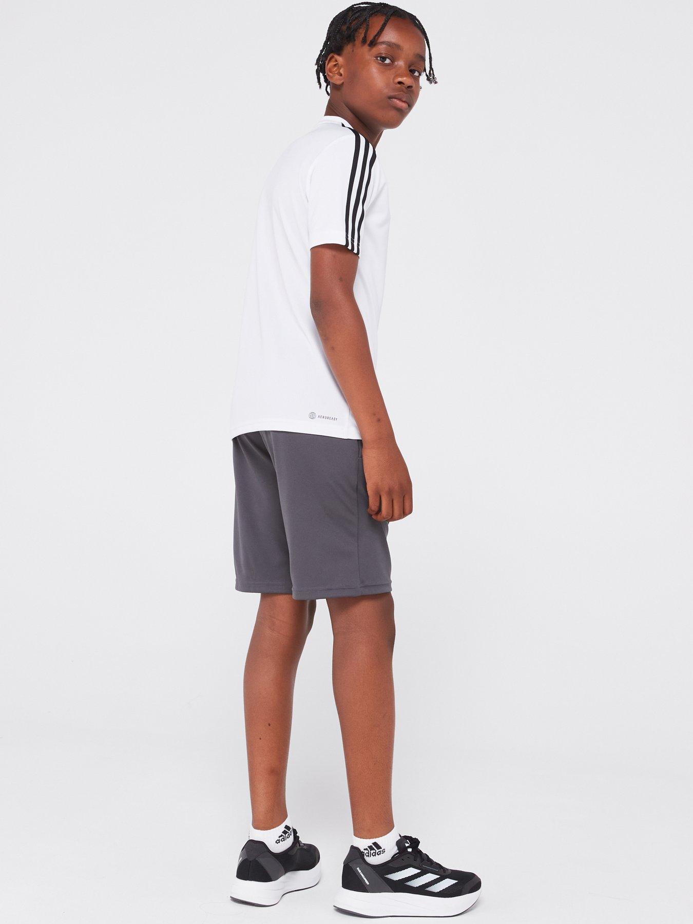 adidas-sportswear-junior-boys-train-essentials-3-stripes-short-amp-tee-set-whiteblackstillFront