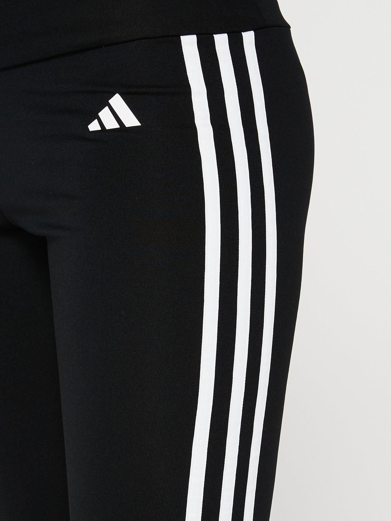 adidas-junior-girls-train-essentials-3-stripe-legging-blackwhitedetail