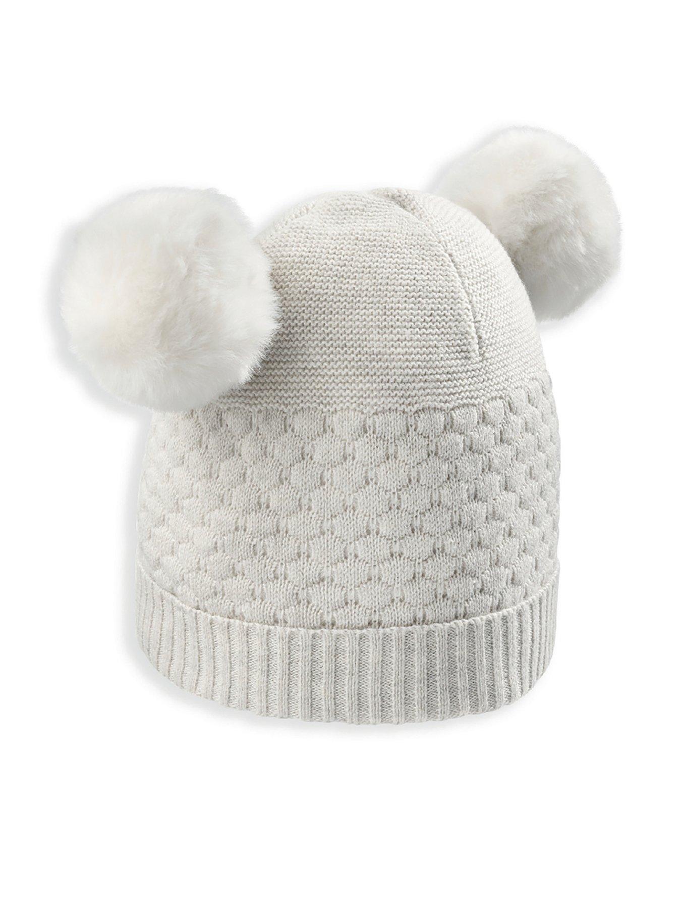 mamas-papas-baby-unisex-knitted-pom-pom-hat-cream