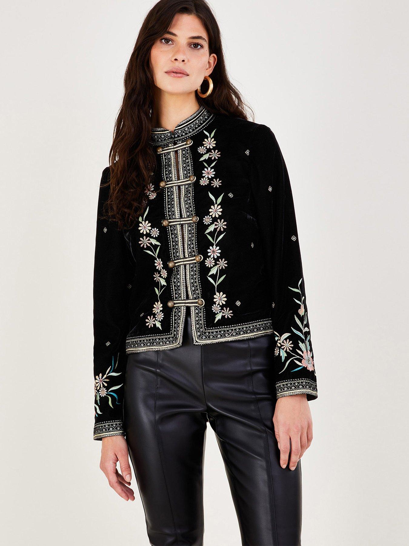 Velvet deals embroidered jacket