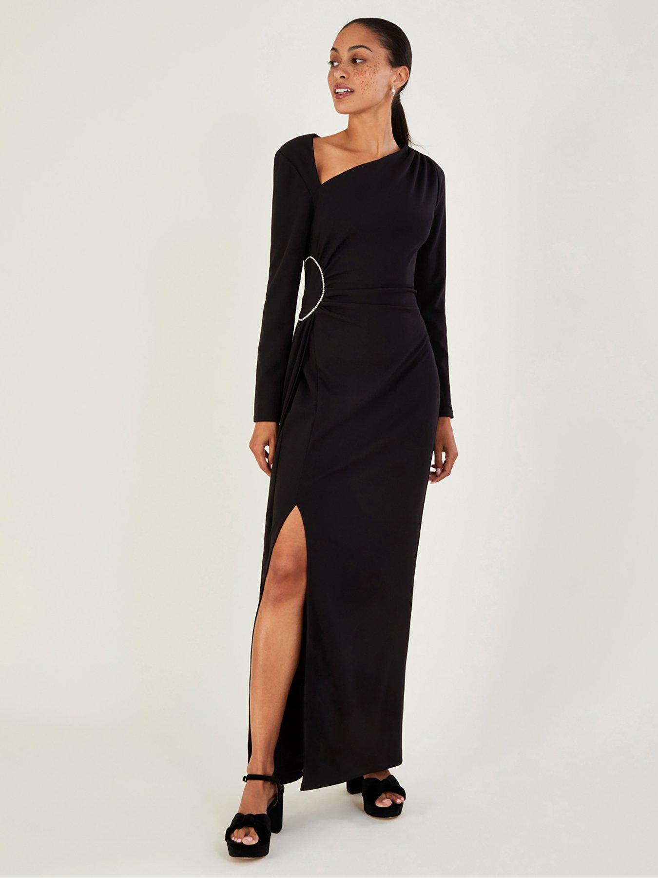 Monsoon long 2025 black dress