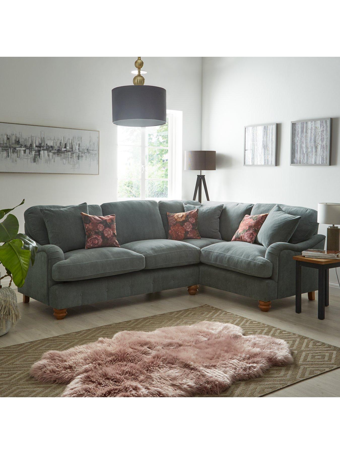 Very Home Millie Small Right Hand Fabric Double Arm Corner Group Sofa - Made to order in the UK