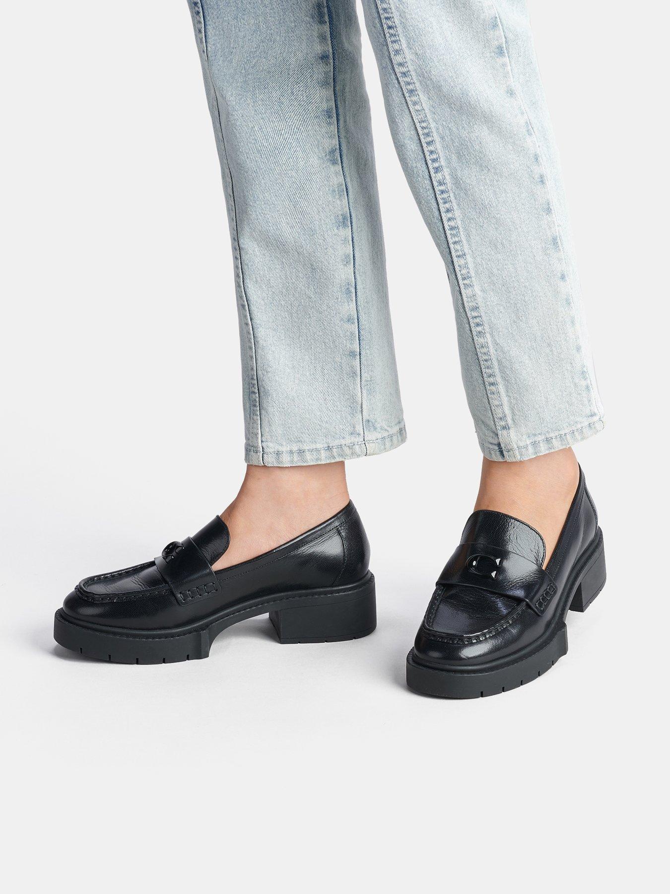 Image 2 of 5 of COACH Leah Leather Loafers - Black