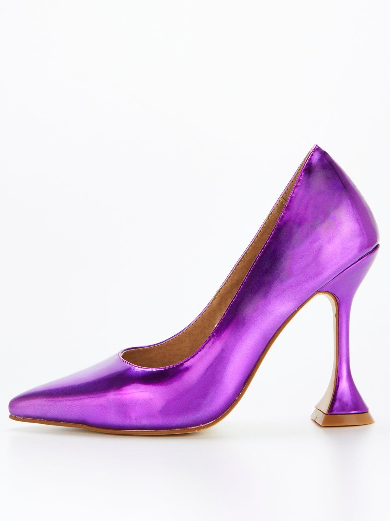 Lizel Heeled Court Shoes Purple