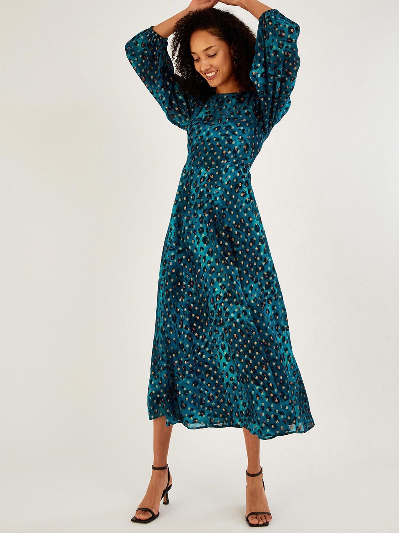 monsoon green midi dress