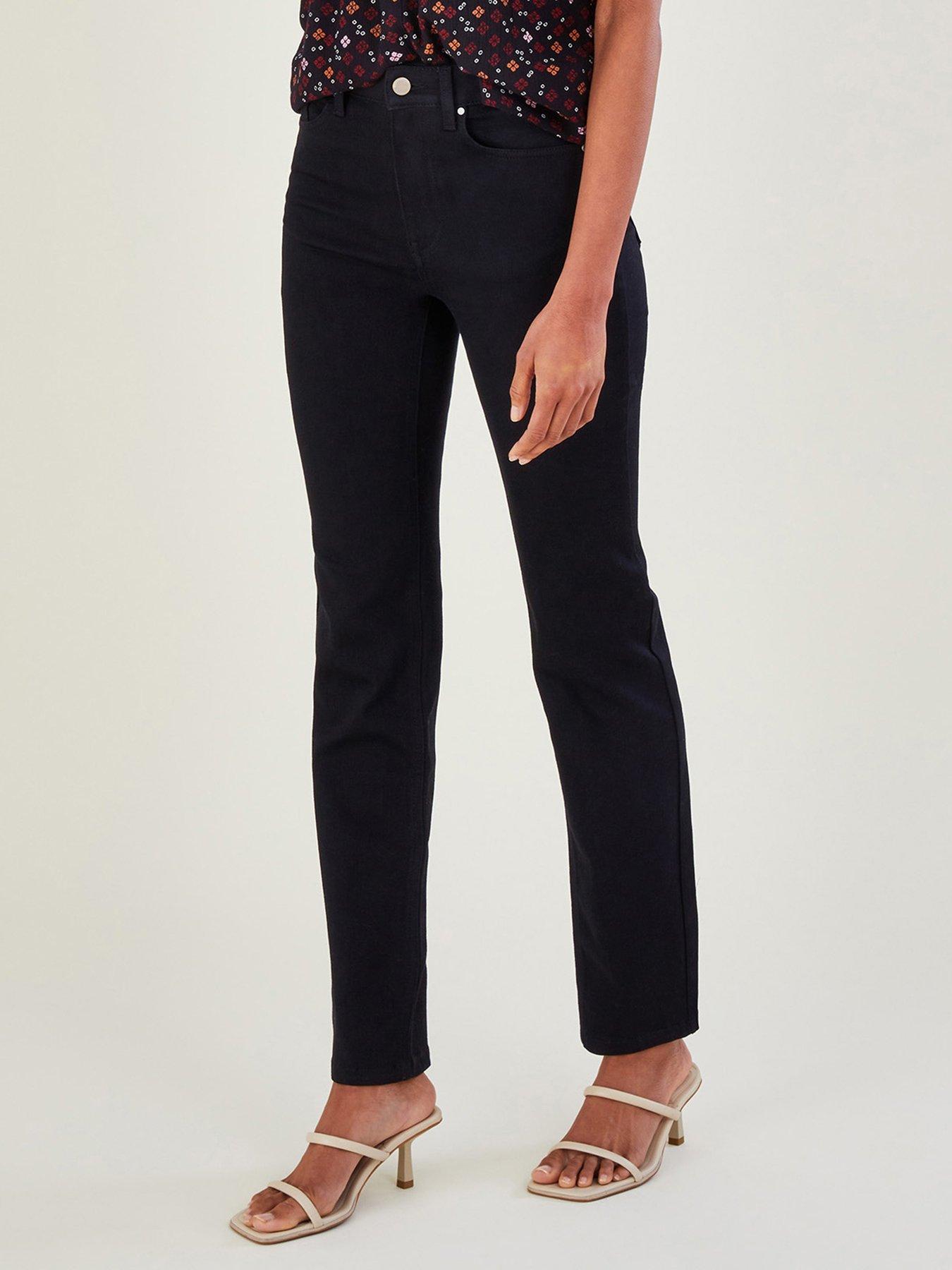 Classic Straight Fit Women's Jeans - Black