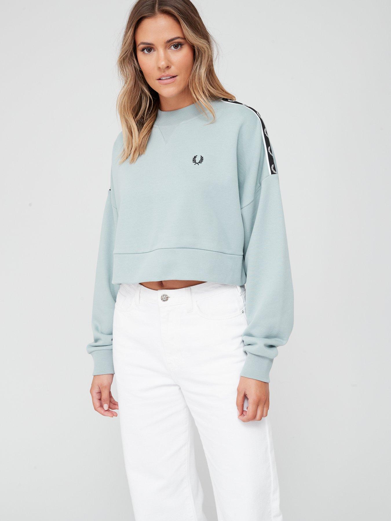 Fred perry taped crew neck sweatshirt online