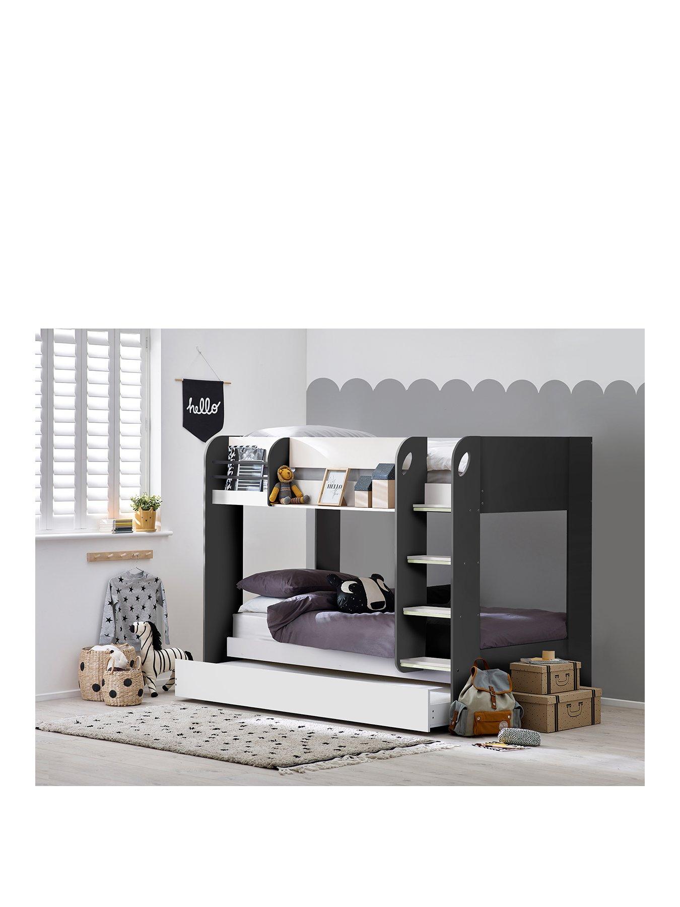 Image of Julian Bowen Mars Bunk and Pull Out Underbed - Charcoal/White