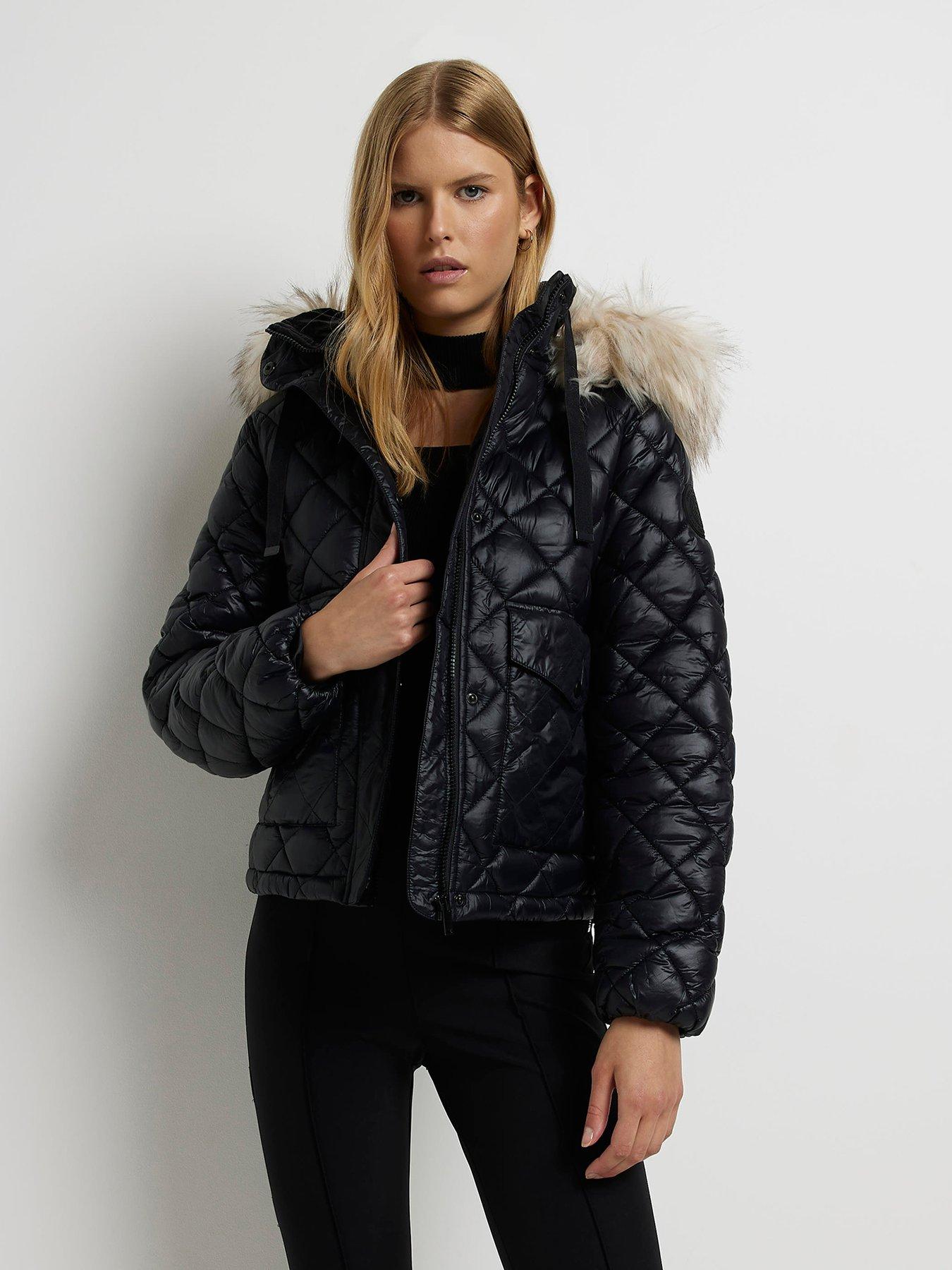 River island black hot sale padded jacket