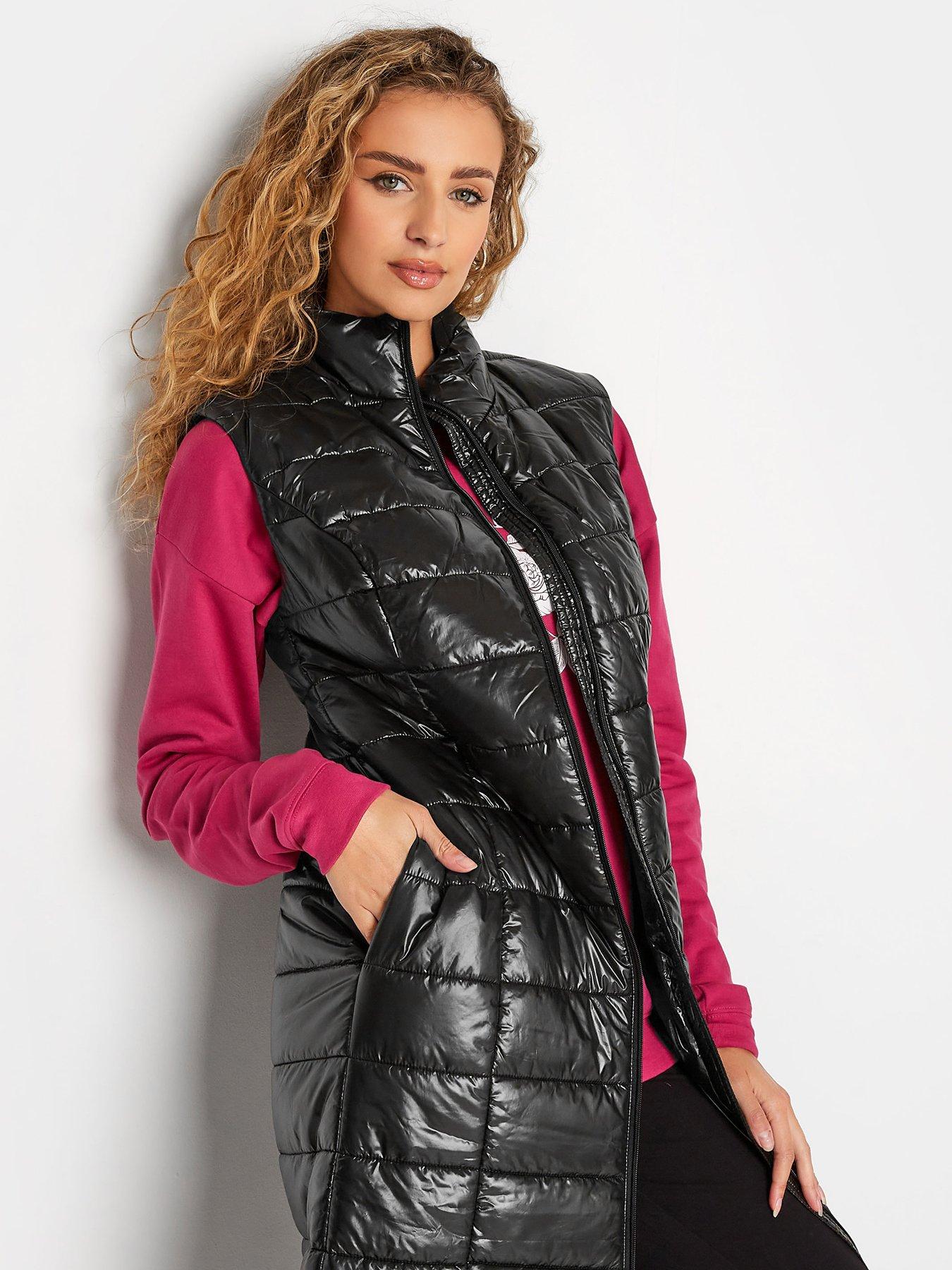 Image 4 of 4 of Long Tall Sally Maxi Padded Gilet - Black