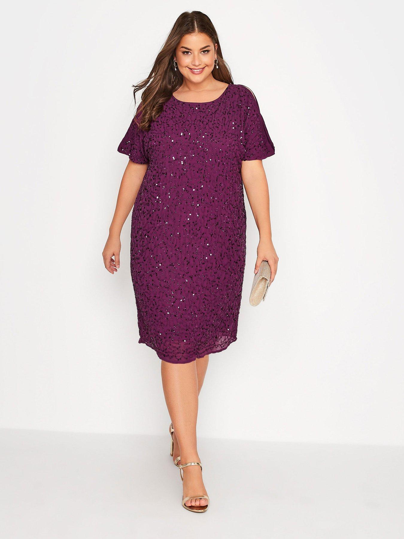 yours-yours-luxe-embellished-cape-dress-purpleback