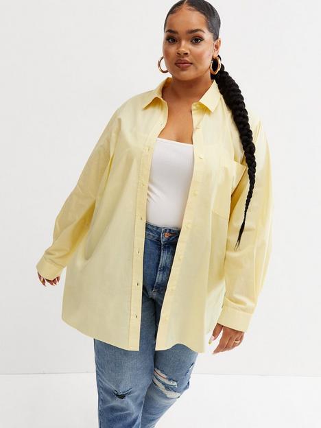 new-look-curve-yellow-poplin-shirt