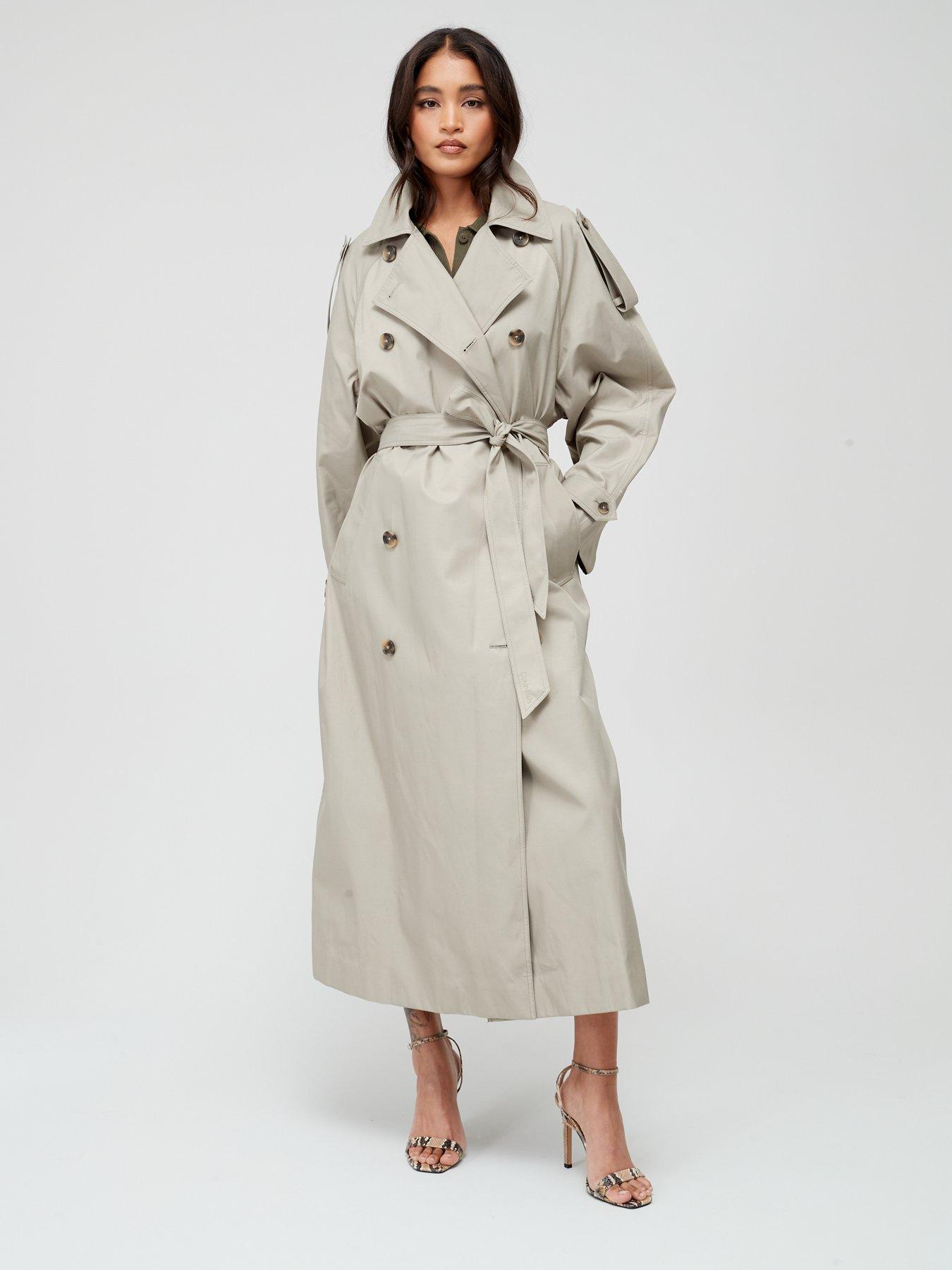 Calvin Klein Oversized Trench Coat - Beige