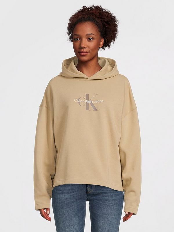 Calvin Klein Jeans Monogram Logo Hoodie - Brown | Very Ireland