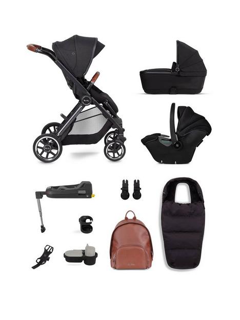 silver-cross-reef-ultimate-pack-first-bed-carrycot-pushchair-dream-i-size-car-seat-base-rucksack-footmuff-cup-phone-holder-adaptors-snack-tray-orbit
