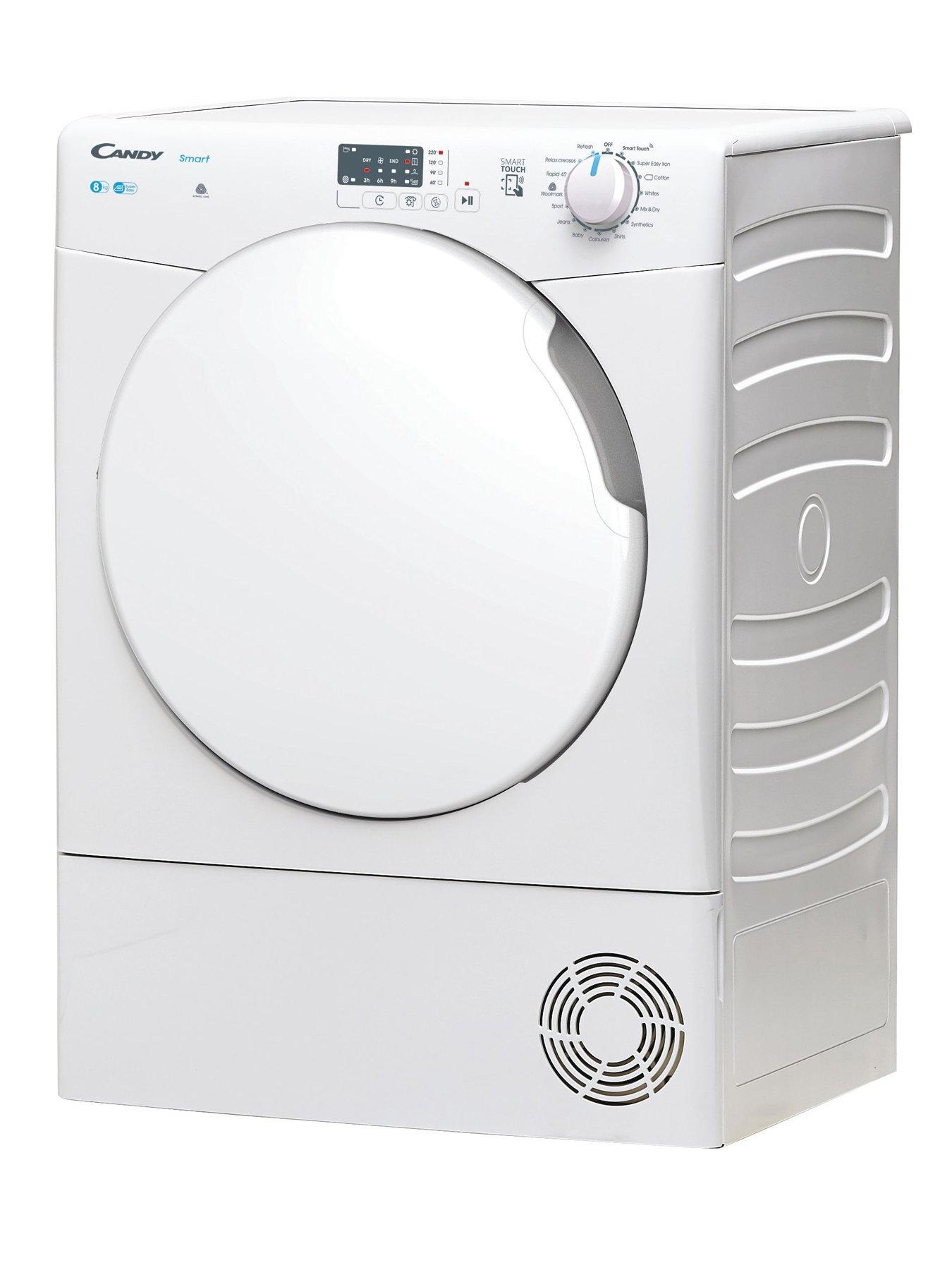 candy-smart-csec8lf-80-8kg-load-freestanding-condenser-tumble-dyer-sensor-dry-smart-enabled-14-programmes-whitestillFront
