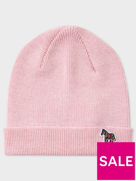 ps-paul-smith-zebra-logo-knitted-beanie-hat--nbsppink